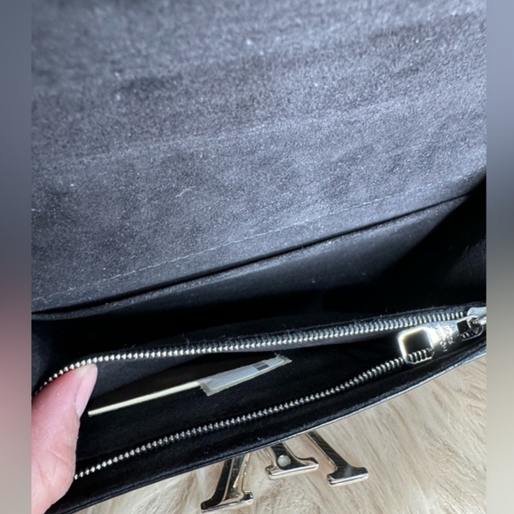 Louis Vuitton Black Clutch with Silver Logo - Picture 10 of 11